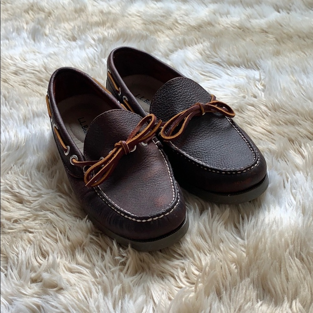 L.L. Bean Chocolate Boat Mocs 7W